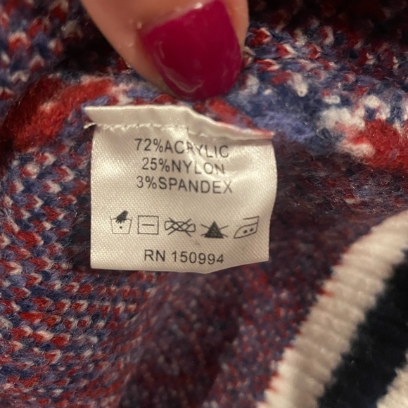 Telluride Snowflake Fairisle Mock Neck Sweater Size Large - Picture 8 of 8